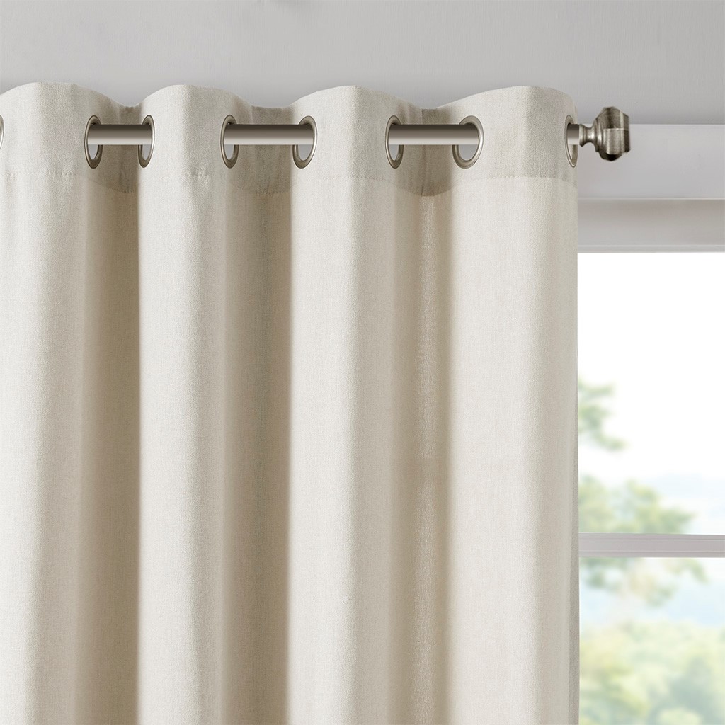 Plaid Curtain Panel With Fleece Lining Rod Pocket And Back Tab_voghion.com
