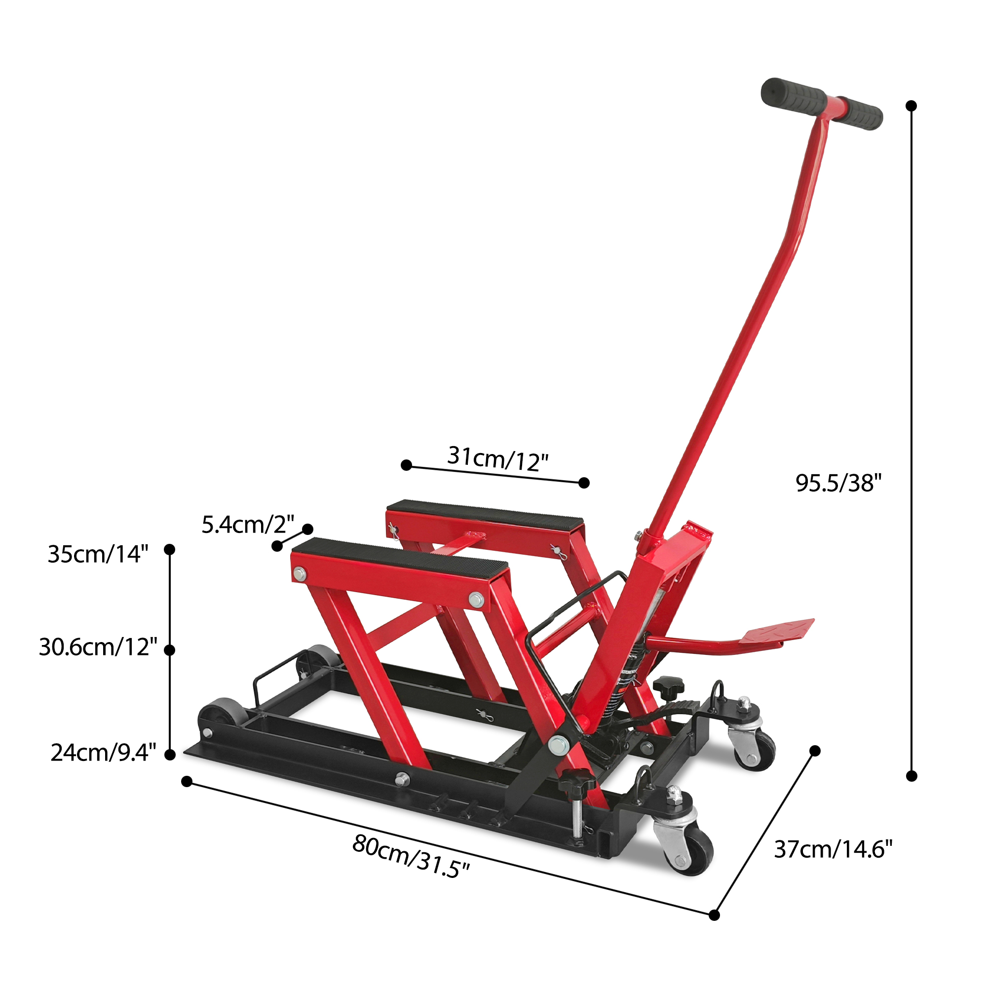 Hydraulic Motorcycle Lift Jack, 1500 LBS Capacity, ATV Scissor Lift Jack... 2