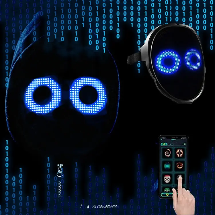 Halloween Face Masks Full Color LED Luminous