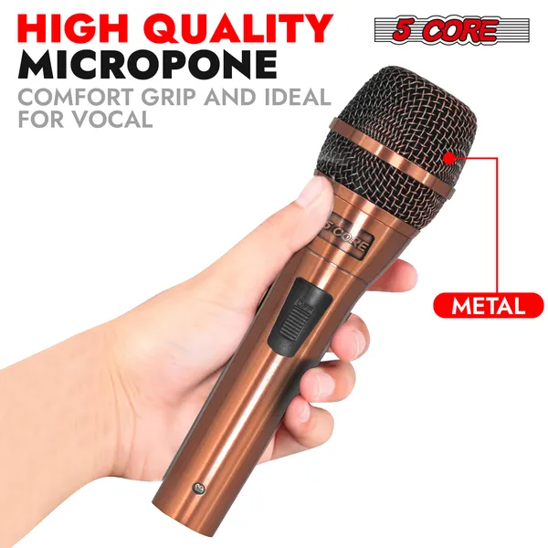 5Core XLR Microphone Dynamic Mic Karaoke Singing Studio Microfono Handheld Mics