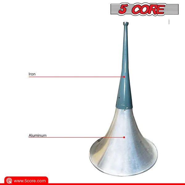 5 Core Indoor Outdoor PA Horn Speaker - Waterproof Long Range Trumpet Horn 22 Inch + Driver Compression Unit 60 Watts RMS (600W PMPO) - TRUMPET 22 + DU 60