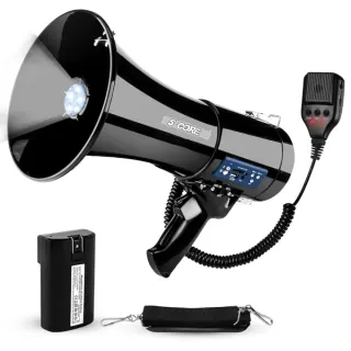 5 Core Megaphone 50W Bluetooth Rechargeable Portable Bullhorn 1100 Yards W Siren