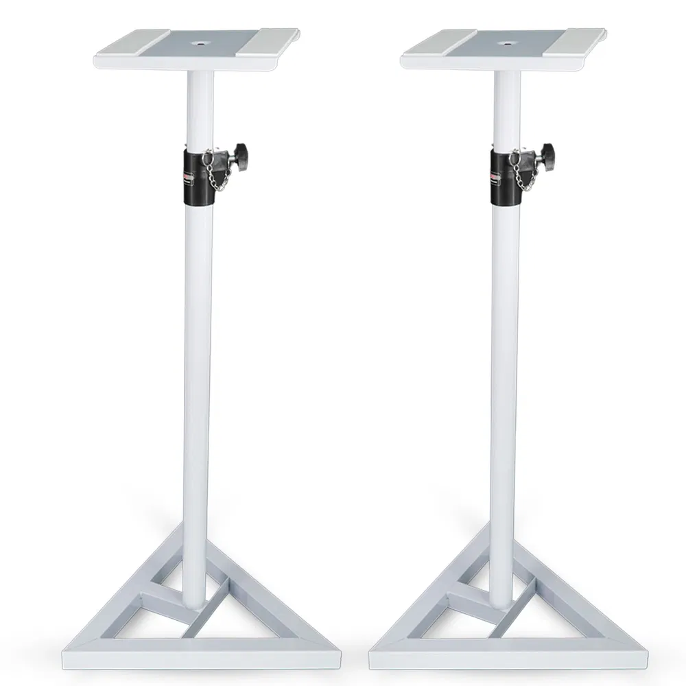 5 Core Speaker Stand 2Pc Heavy Duty Adjustable Telescoping Height 59.5" Triangle Base 100Lb Capacity_voghion.com