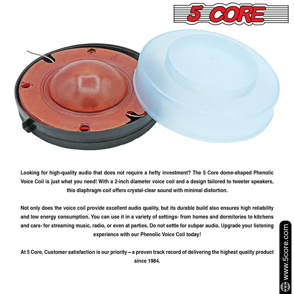 5 Core Voice Coil Diaphragm ? Phenolic 2" Voice Coils ? For Compression Horn Driver - DP 200 20PCS