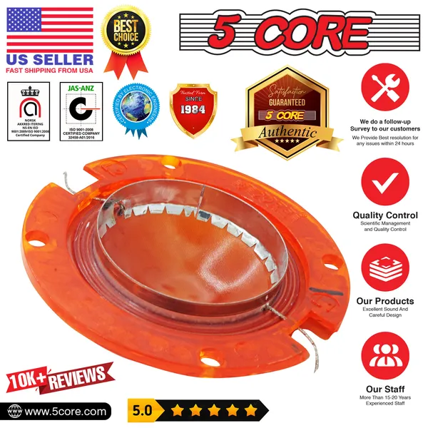 5 Core Voice Coil Diaphragm ? Phenolic 2" Voice Coils ? For Compression Horn Driver - DP 200 20PCS