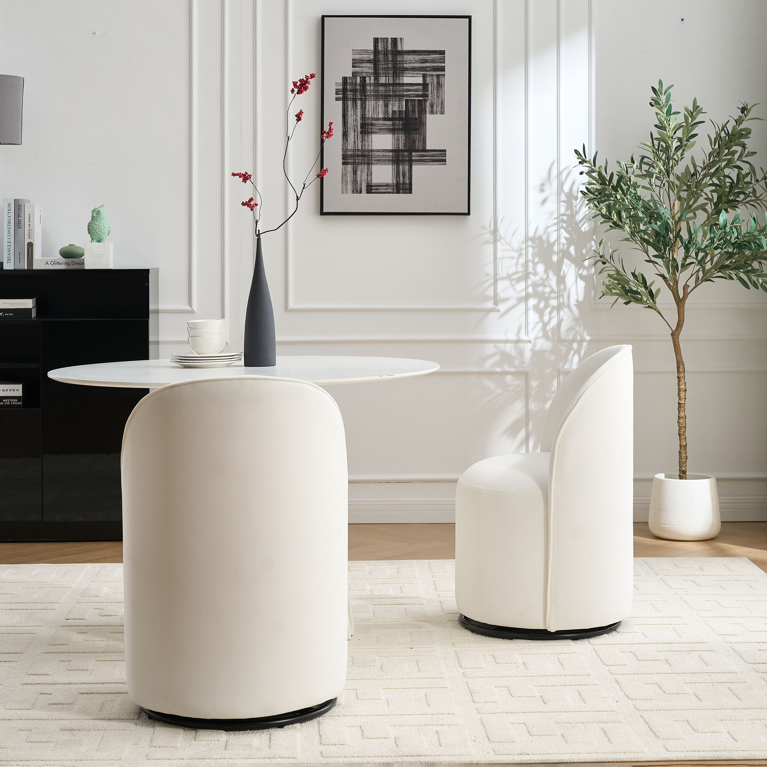 Velvet Swivel Dining Chair