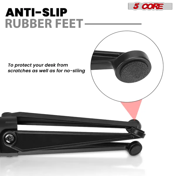 5Core Desktop Mic Stand Tripod Universal Desk Microphone Holder Table Top Stands