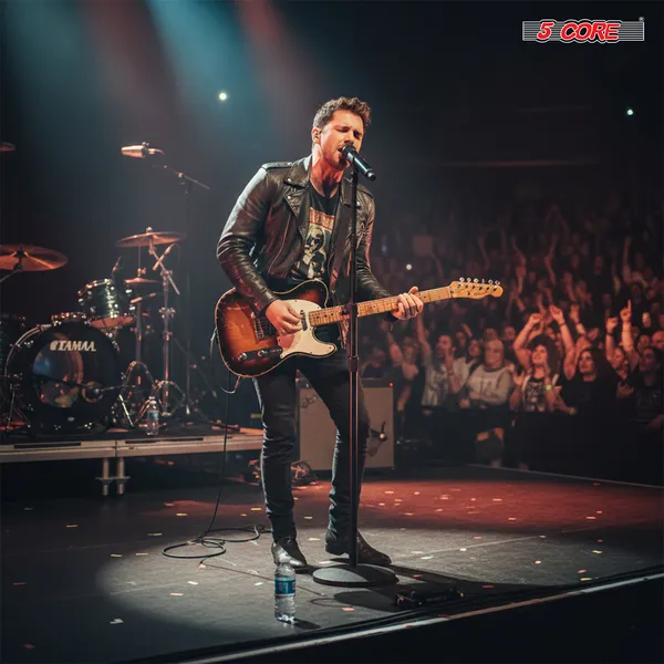 5 Core Microphone Stand 3 Level Height Adjustable 24-67" W Heavy Duty Round Base Floor Mic Stands