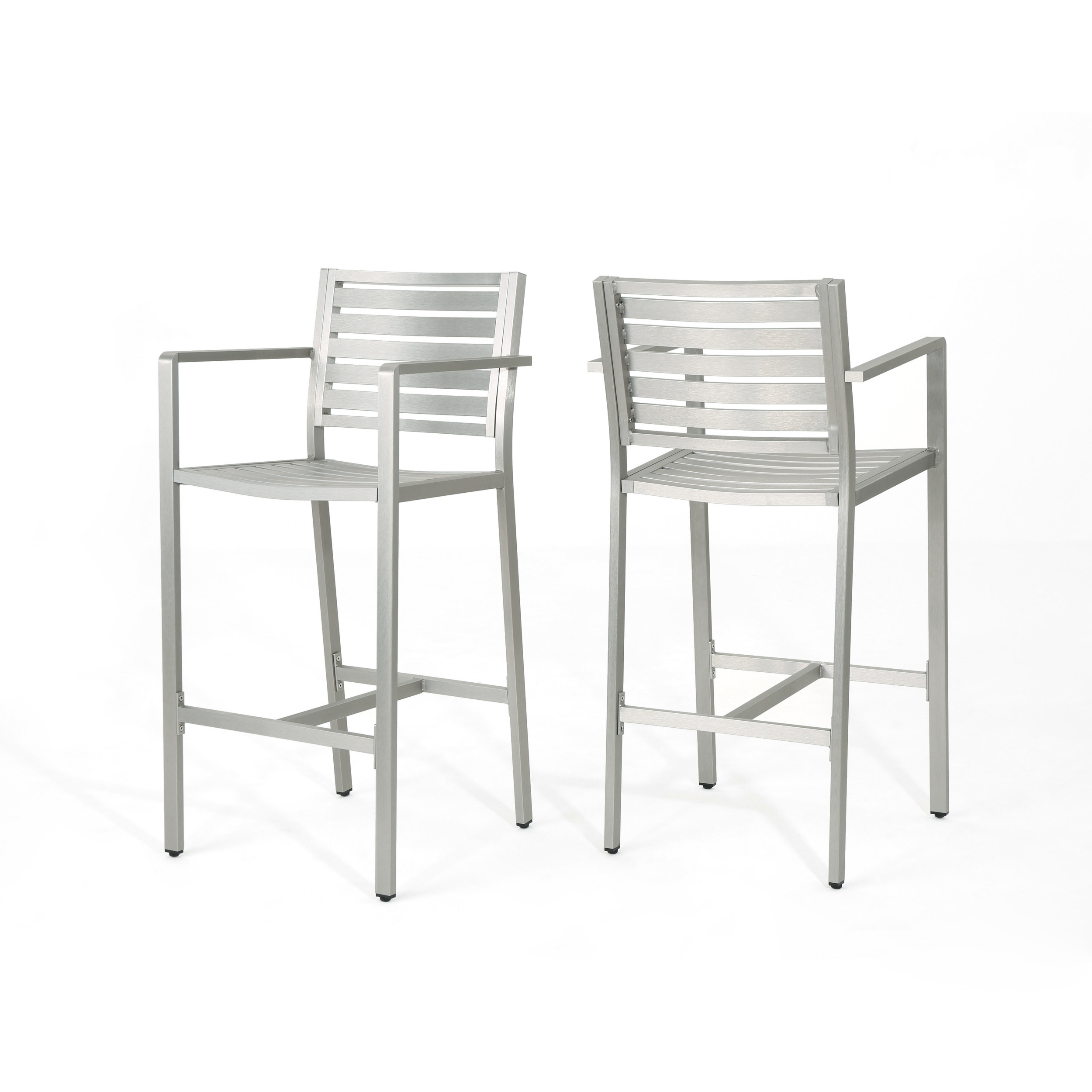 Aluminum Outdoor Barstools Set of 2