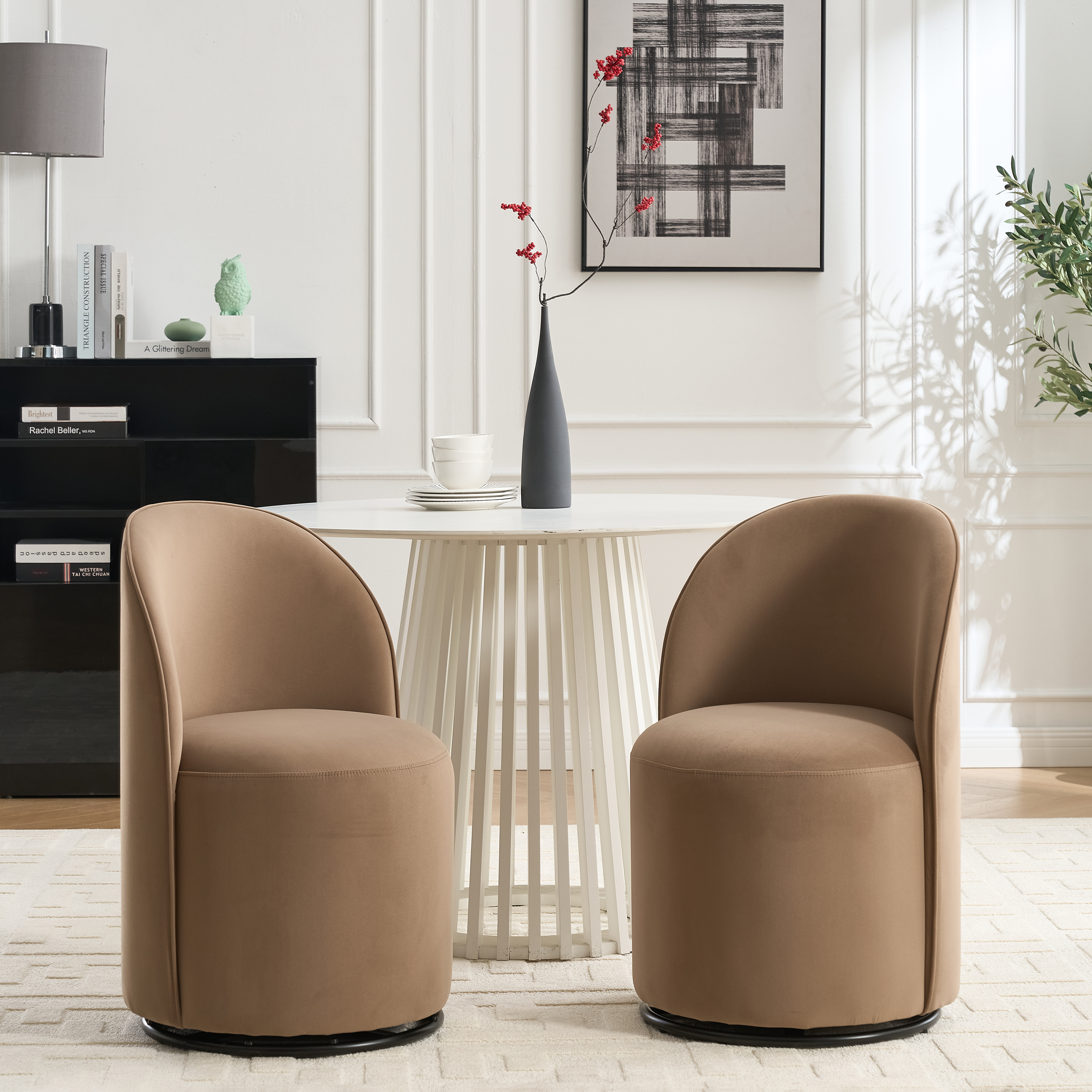 Velvet Swivel Dining Chair