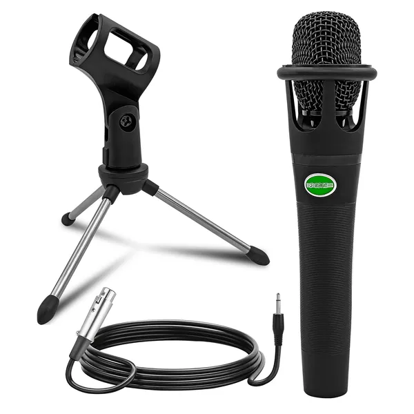 5 CORE XLR Dynamic Metal Mic Audio, Ideal For Singing, Captures Source Sound, Sturdy & Durable, Includes XLR Cable - MIC CROWN