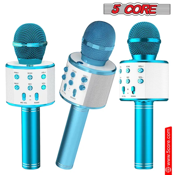 5 Core Microphone Wireless Karaoke Mic With Speaker 3 In 1 Portable Bluetooth Microfono Inalambrico