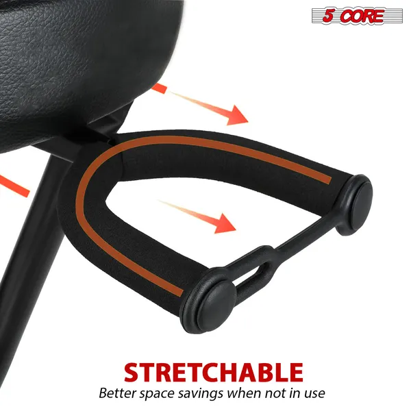 5Core Guitar Stool Adjustable Backrest Piano Chair 3.15" Padded Seat Music Stand