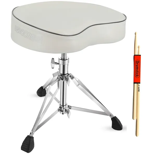 5 Core Drum Throne 4" Padded Guitar Stool Drummer Chair Adjustable Seat