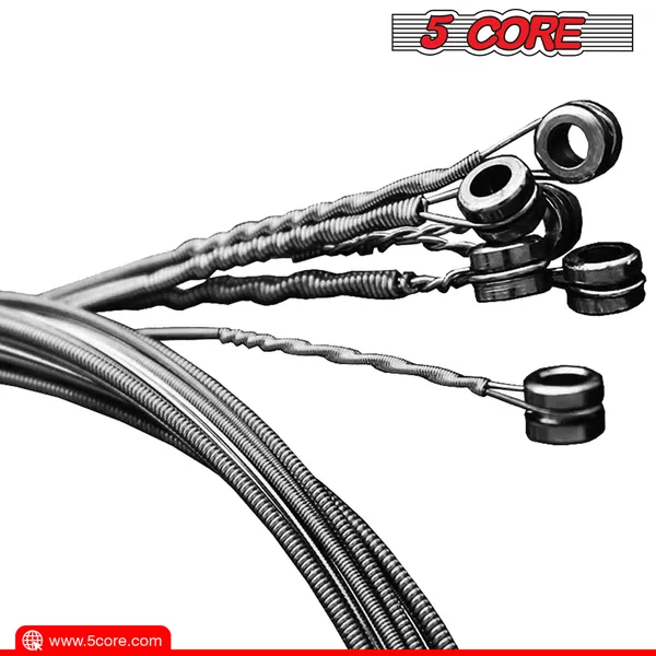 5 Core Acoustic Guitar 6 String Set Light Gauge Steel Carbon Core Bright Powerful Tone Heavy Duty GS AC