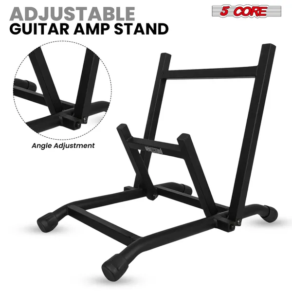 5 Core Amp Stand Heavy Duty Metal Build Adjustable Guitar Amplifier Low Profile Folding Collapsible