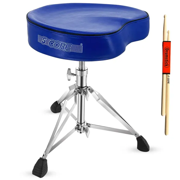 5Core Drum Throne Padded Guitar Stool Saddle Drummer Seat For Adults & Kids