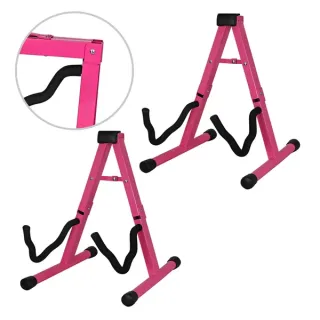 5 Core Guitar Stand 2PC A Frame W Soft Foam Arm Non Slip Rubber For Acoustic Electric Bass