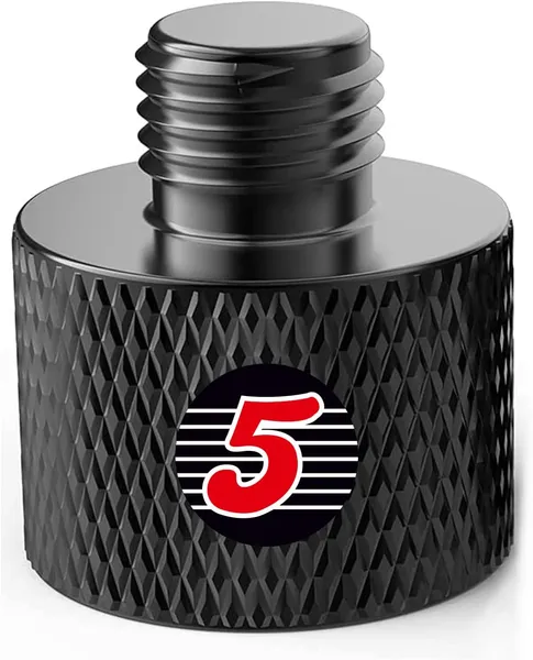 5 Core Mic Stand Adapter 12 Pieces 5/8 Female To 3/8 Male Screw Thread Conversion Connector For Microphone Stands Boom Arms Camera Tripod - MS ADP M BLK 5838 12PCS