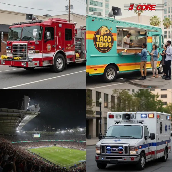 5 Core PA Horn 400W Loud Speaker 16 Inch Bull Horn Loud Audio 10Ohm All Weather Indoor Outdoor Use