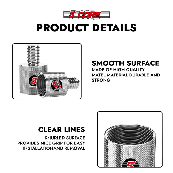 5 Core Mic Stand Adapter 12 Pieces 5/8 Female To 1/4 Inch Male Screw Thread Conversion Connector For Microphone Stands Boom Arms Camera Tripod - 5/8 Female To 1/4 Inch Male - MS ADP M SLV 58-14 12PCS