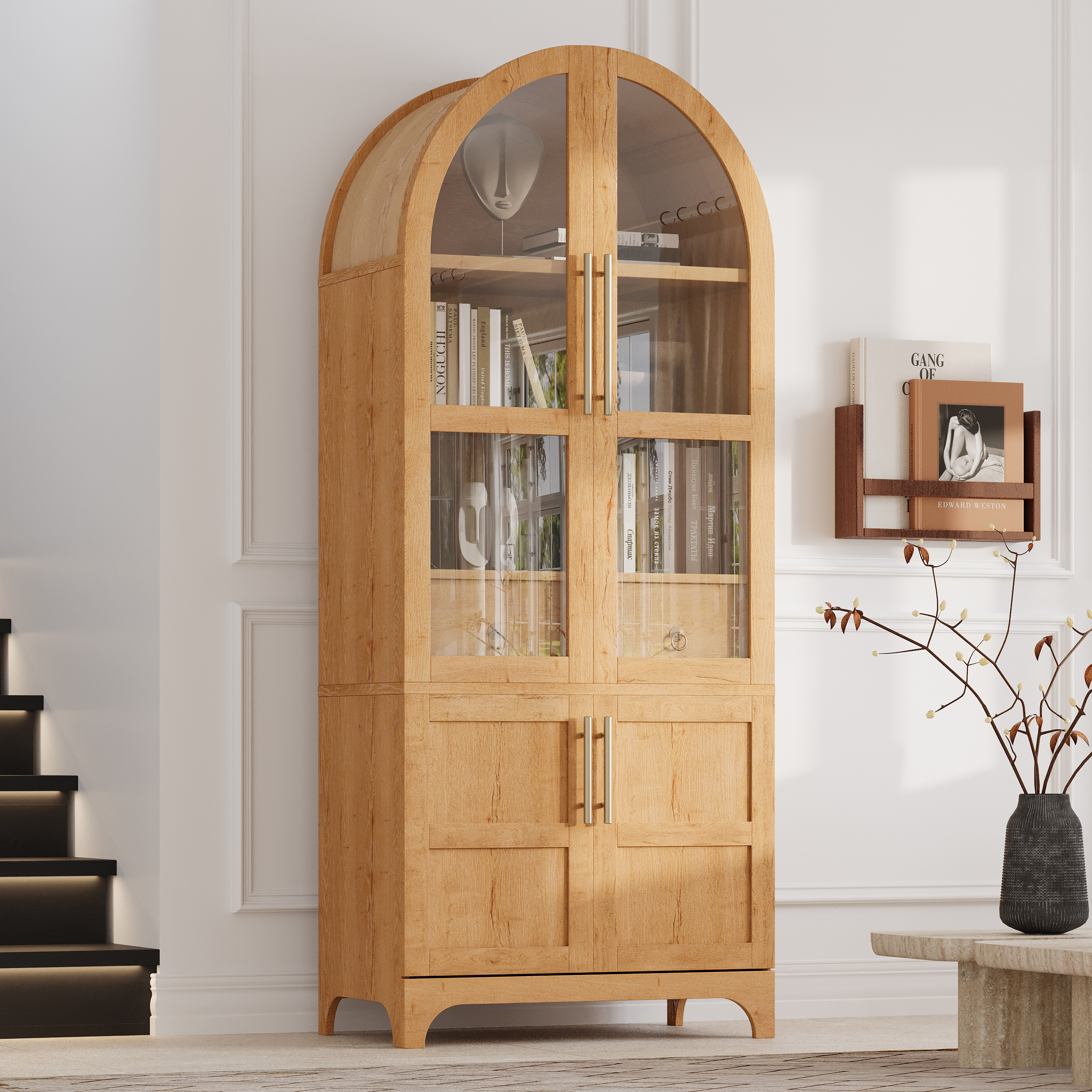 Tall Arched Pantry Cabinet, picture 2 of 5