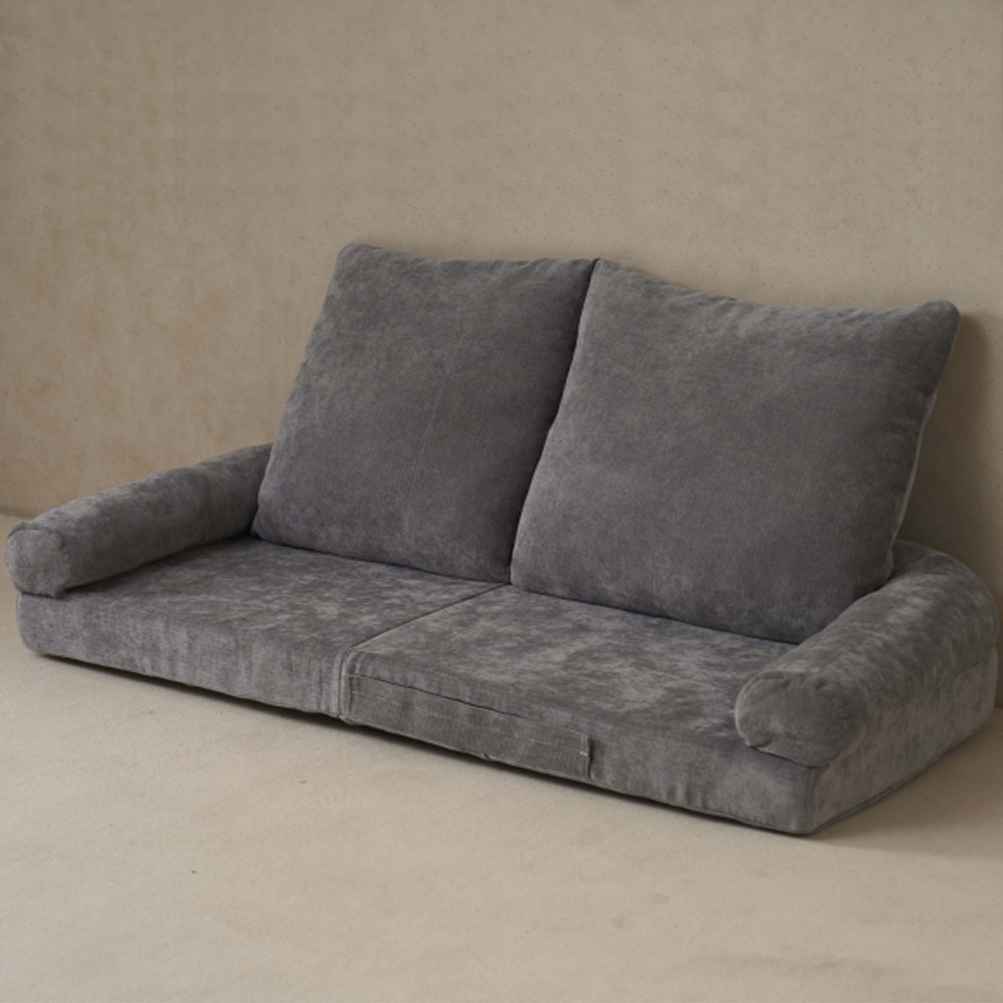 Convertible Fold-Out Single Sofa Bed,Gray,Right, The Right Part Of The Complete Product.