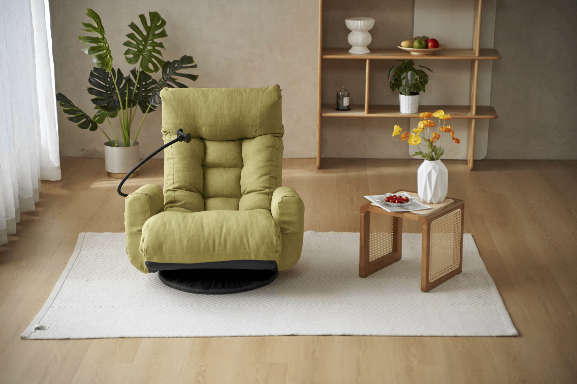 Adjustable Head And Waist, Game Chair, Lounge Chair In The Living Room, 360 Degree Rotatable Sofa Chair,Rotatable Seat Leisure Chair Deck Chair