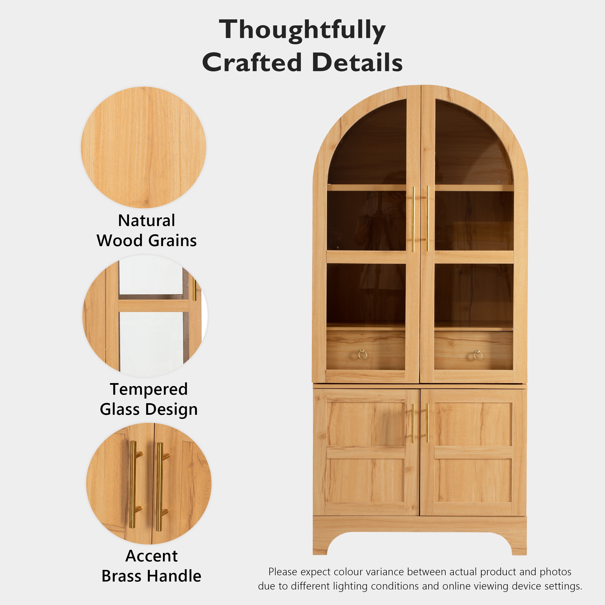 Tall Arched Pantry Cabinet, picture 4 of 5