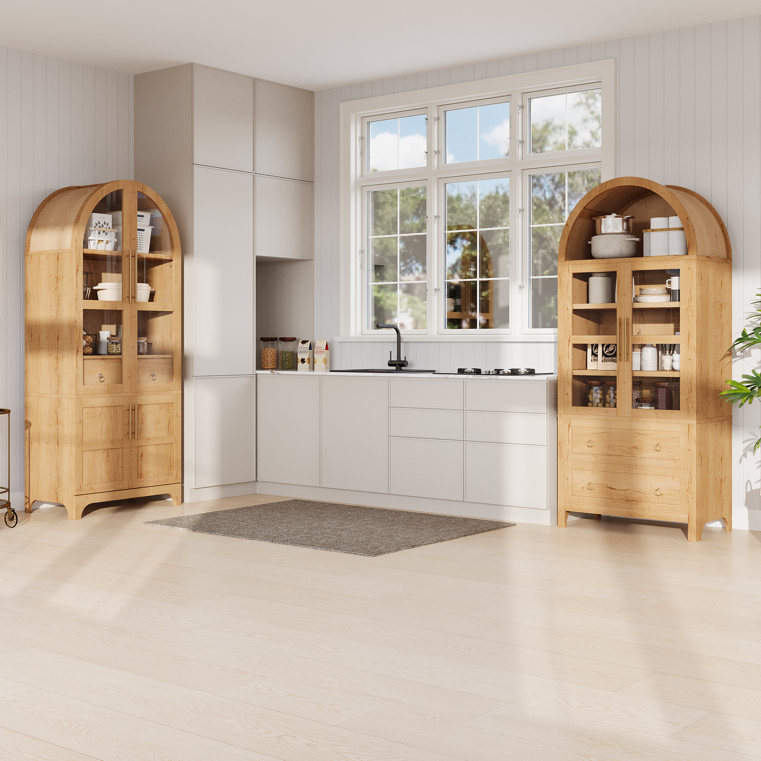 Tall Arched Pantry Cabinet
