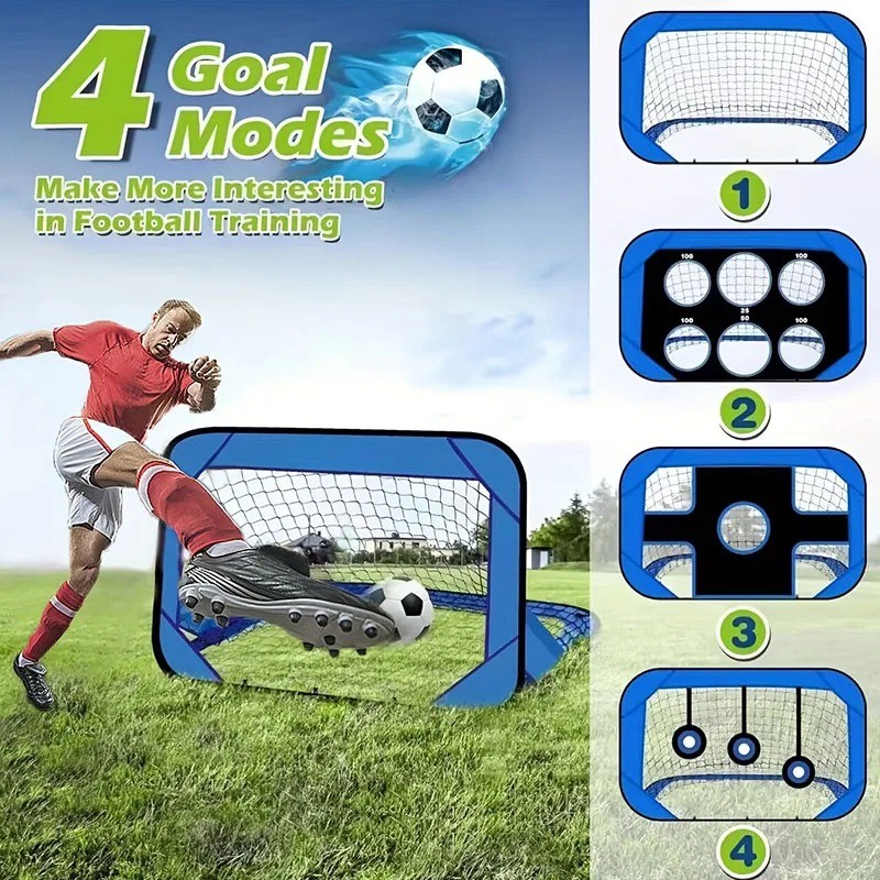 Support Pan European：4 In 1 Football Goal Pop-Up Soccer Goal Football Training... 5