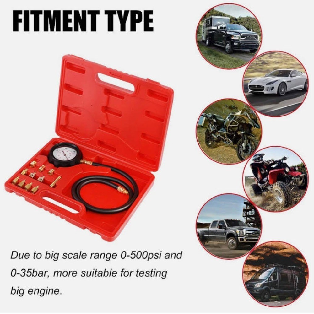 Support Pan European-OIL PRESSURE TESTER OIL PRESSURE GAUGE TEST DEVICE PRESSURE TESTER ENGINE TRANSMISSION CAR TOOL