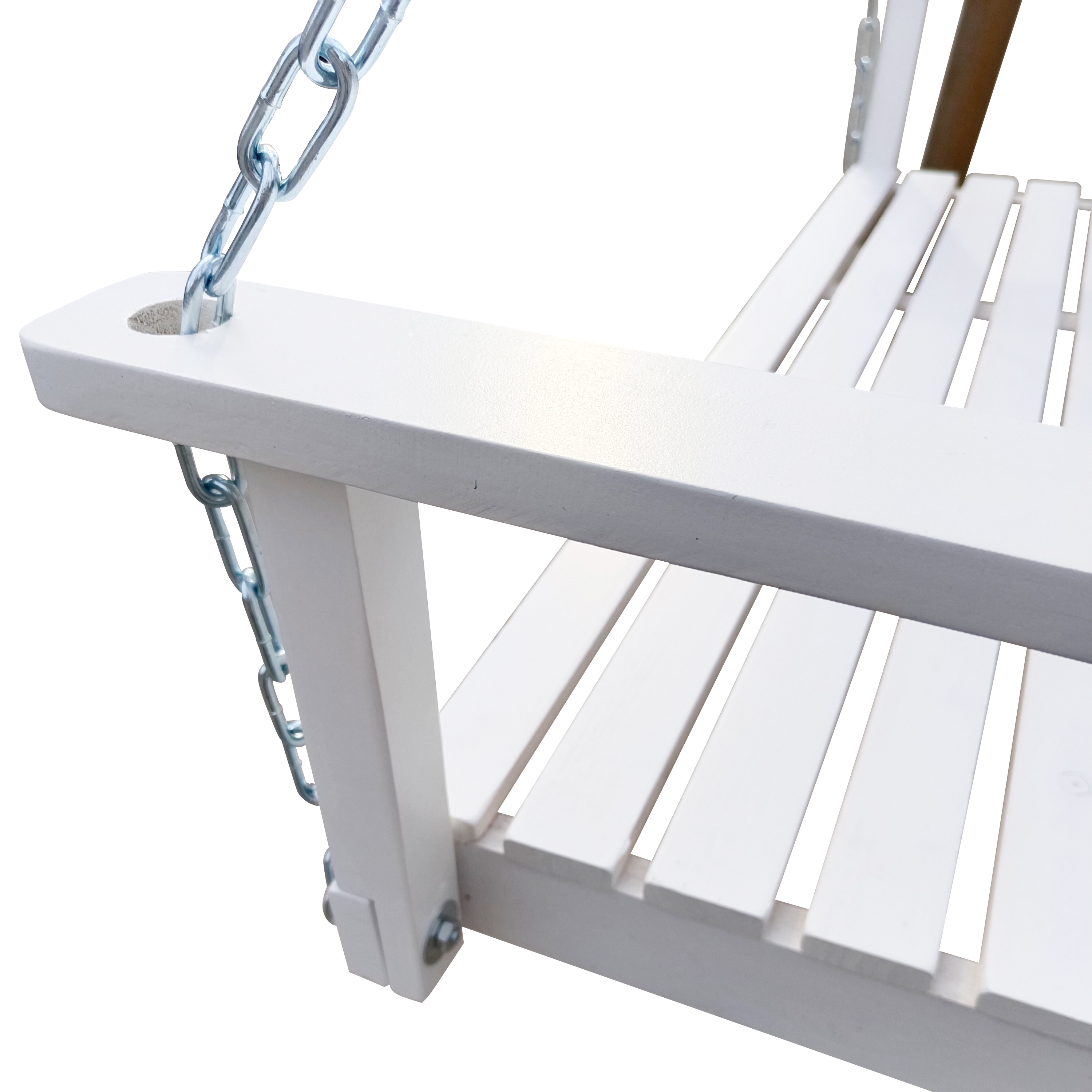 Wood Porch Swing with Armrests, picture 2 of 4