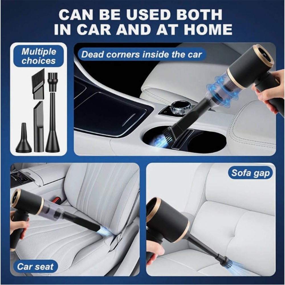 Support Pan European：4in1 13000Pa Cordless Mini Handheld Vacuum Cleaner Wet & Dry Battery Car Office Home DE