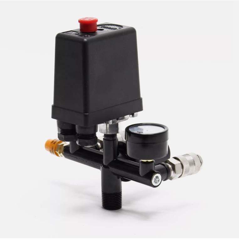 Support Pan European：Pressure Regulator With Pressure Switch For Compressor 2 Gauges Safety Valve DE