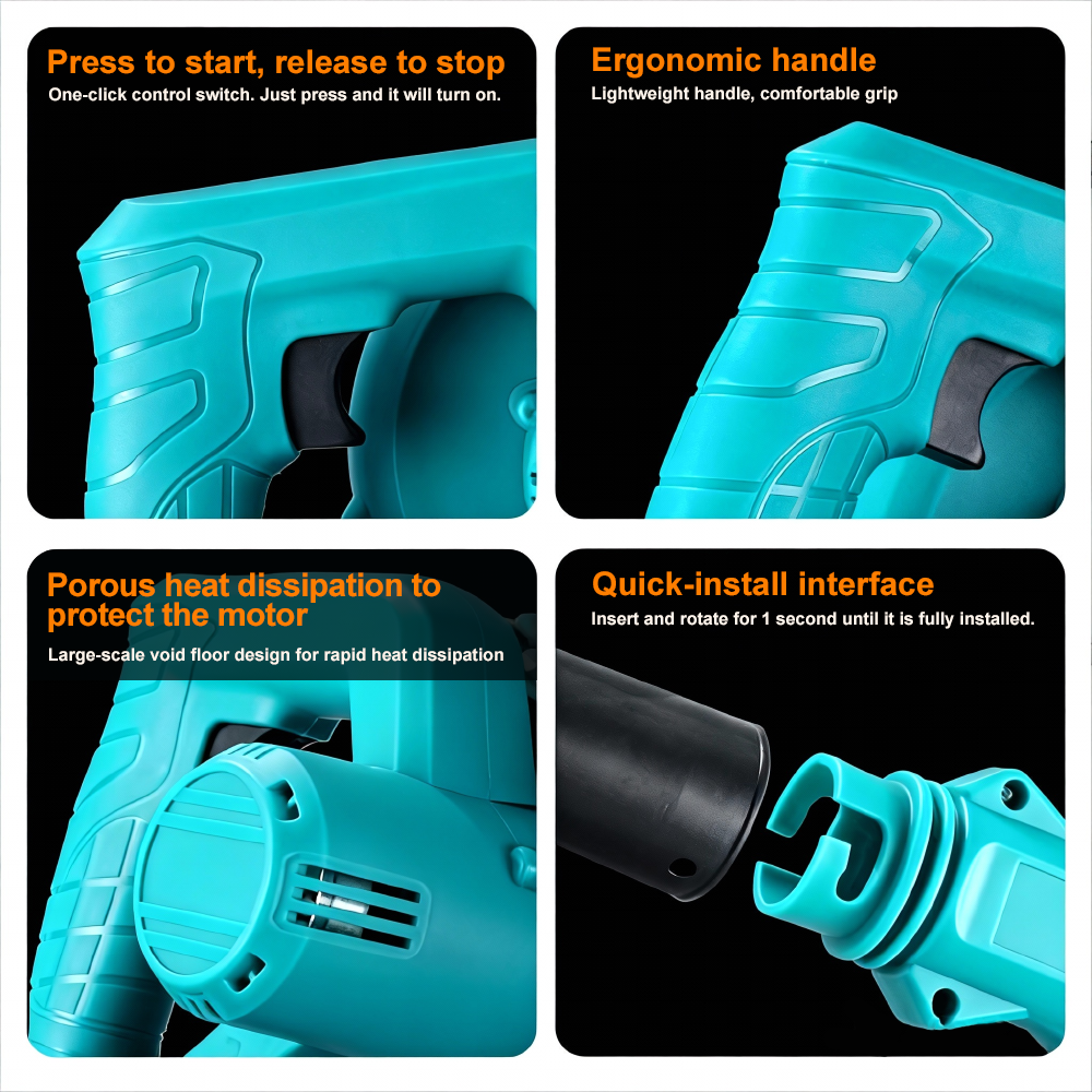 Support Pan European：2 IN 1 Battery Leaf Blower 18V Leaf Blower Blower Blower With 2 Batteries And Charger