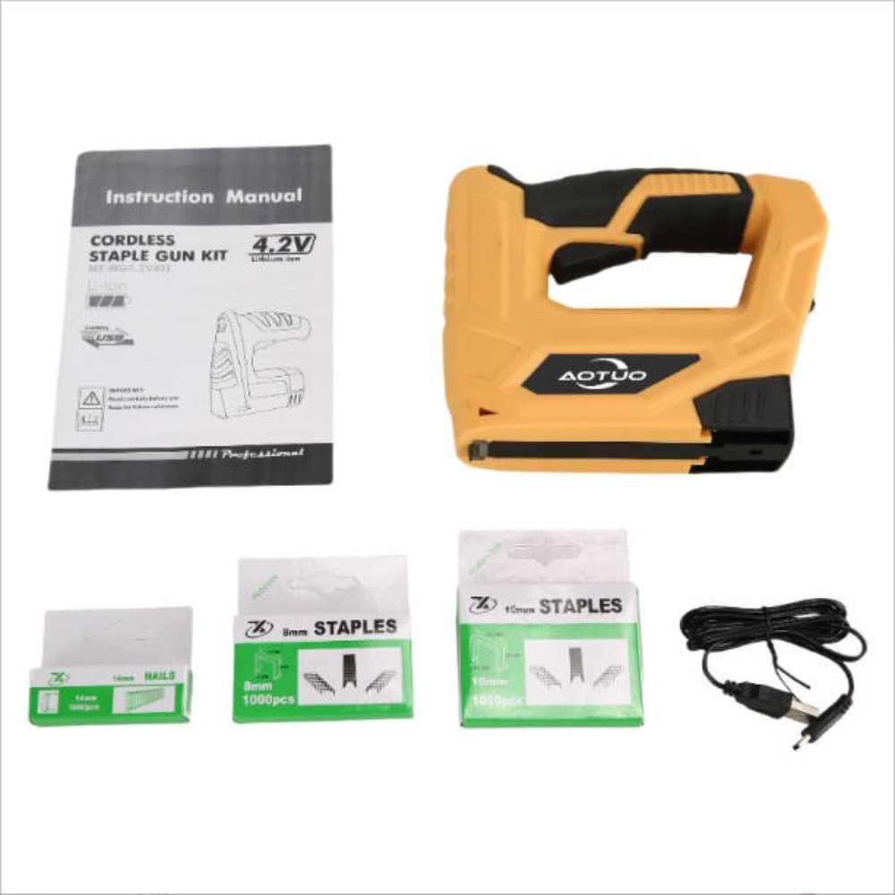Support Pan European：Battery Stapler 3.6V Electric Stapler Nailer Stapling Machine With 1000 Staples