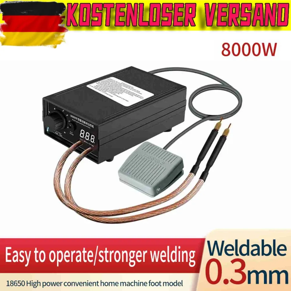 Support Pan European-8000W Spot Welder DIY For 18650 Li-ion Battery Spot Welding Machine Kit