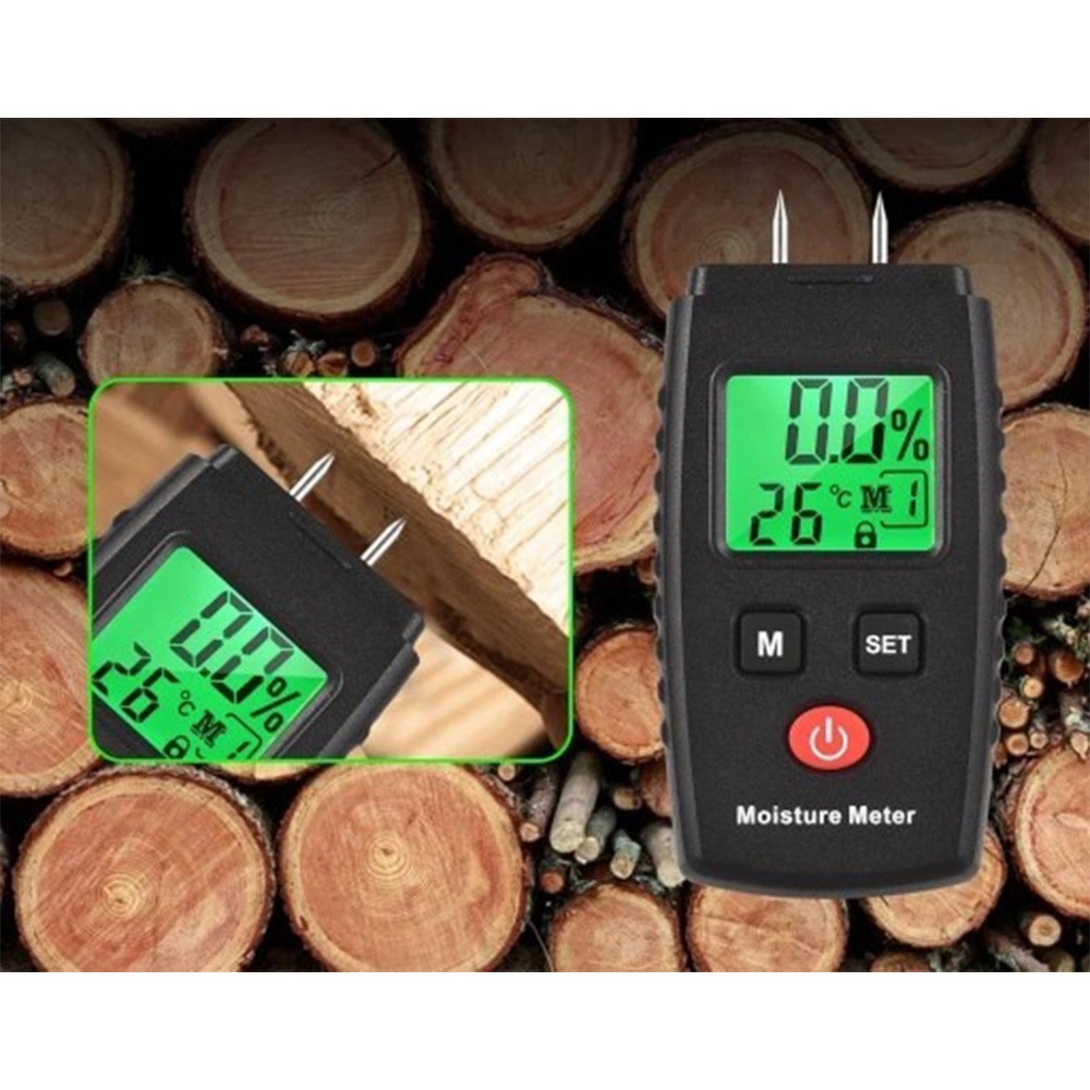 Support Pan European：3in1 Moisture Meter Measuring Device Wood Wall Wall Construction Moisture Meter Measure LCD
