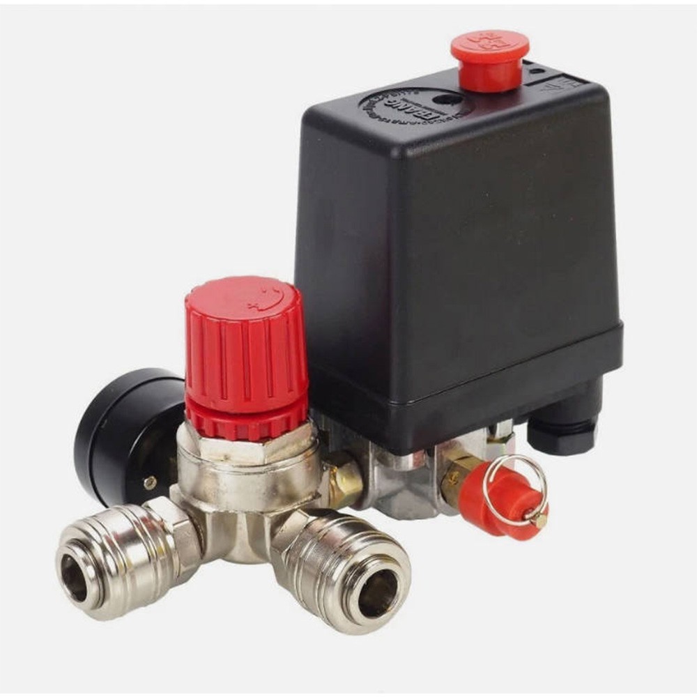 Support Pan European：New 1/4" Pressure Regulator With Pressure Switch For Compressor Switch 230V 20A 8bar IP44