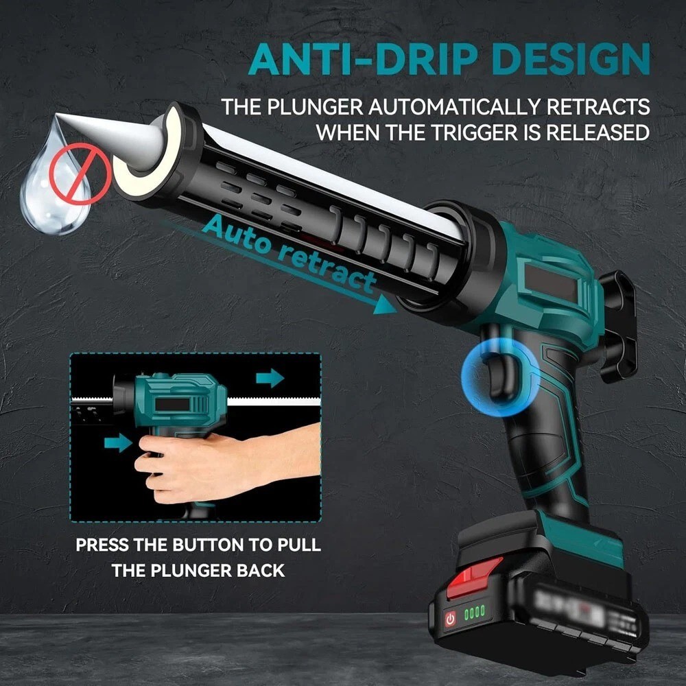 Support Pan European -Electric Cordless Caulking Gun Sealant Glue For  LXT 18V Battery DE
