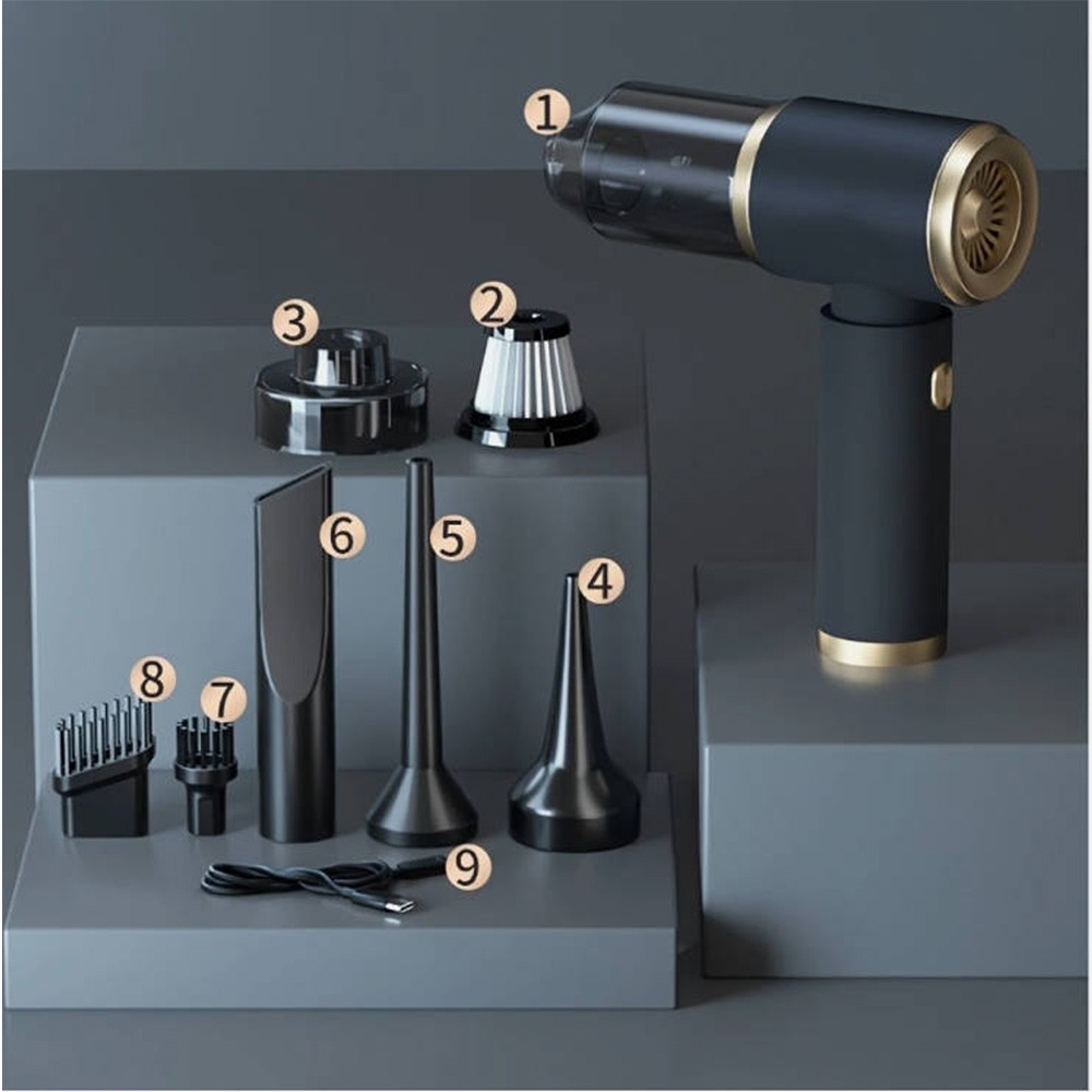 Support Pan European：4in1 13000Pa Cordless Mini Handheld Vacuum Cleaner Wet & Dry Battery Car Office Home DE