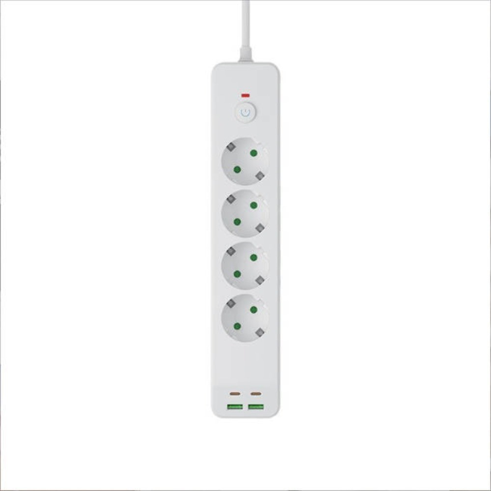 Support Pan European-Power Strip Multi-Outlet Power Strip 4-Way 2 USB-A  - 2 USB-C