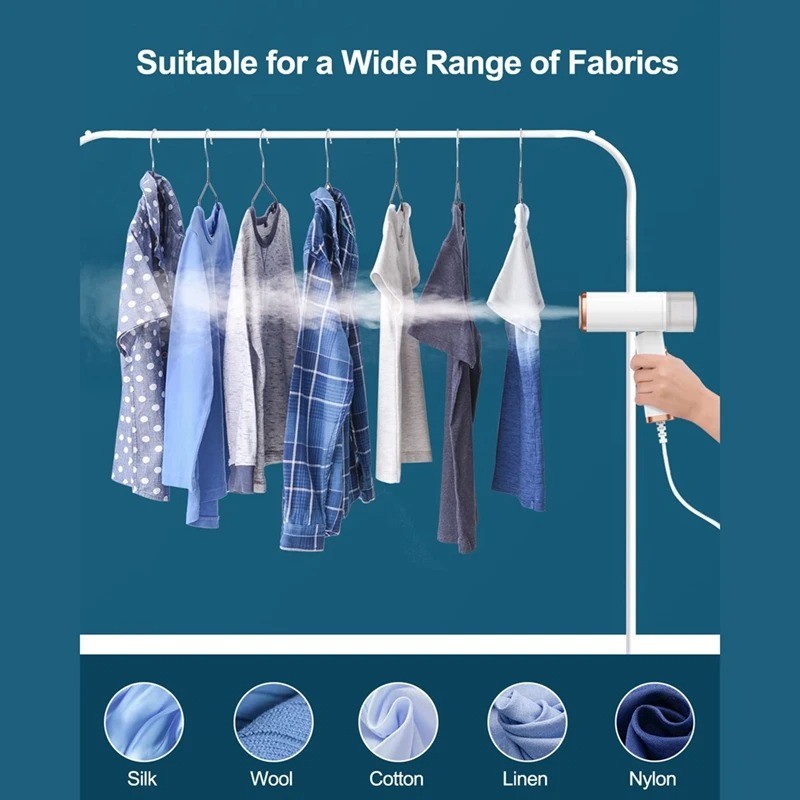 Support Pan European-Steam Iron Steam Brush Steam Iron 10 00W Steamer Foldable Portable White