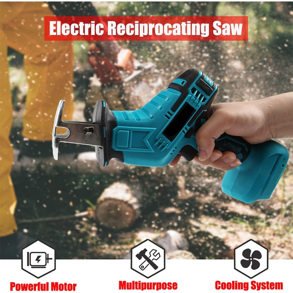 Support Pan European：For DeWalt 20V Battery Electric Reciprocating Saw Saber Saw With 4 Saw Blades DE