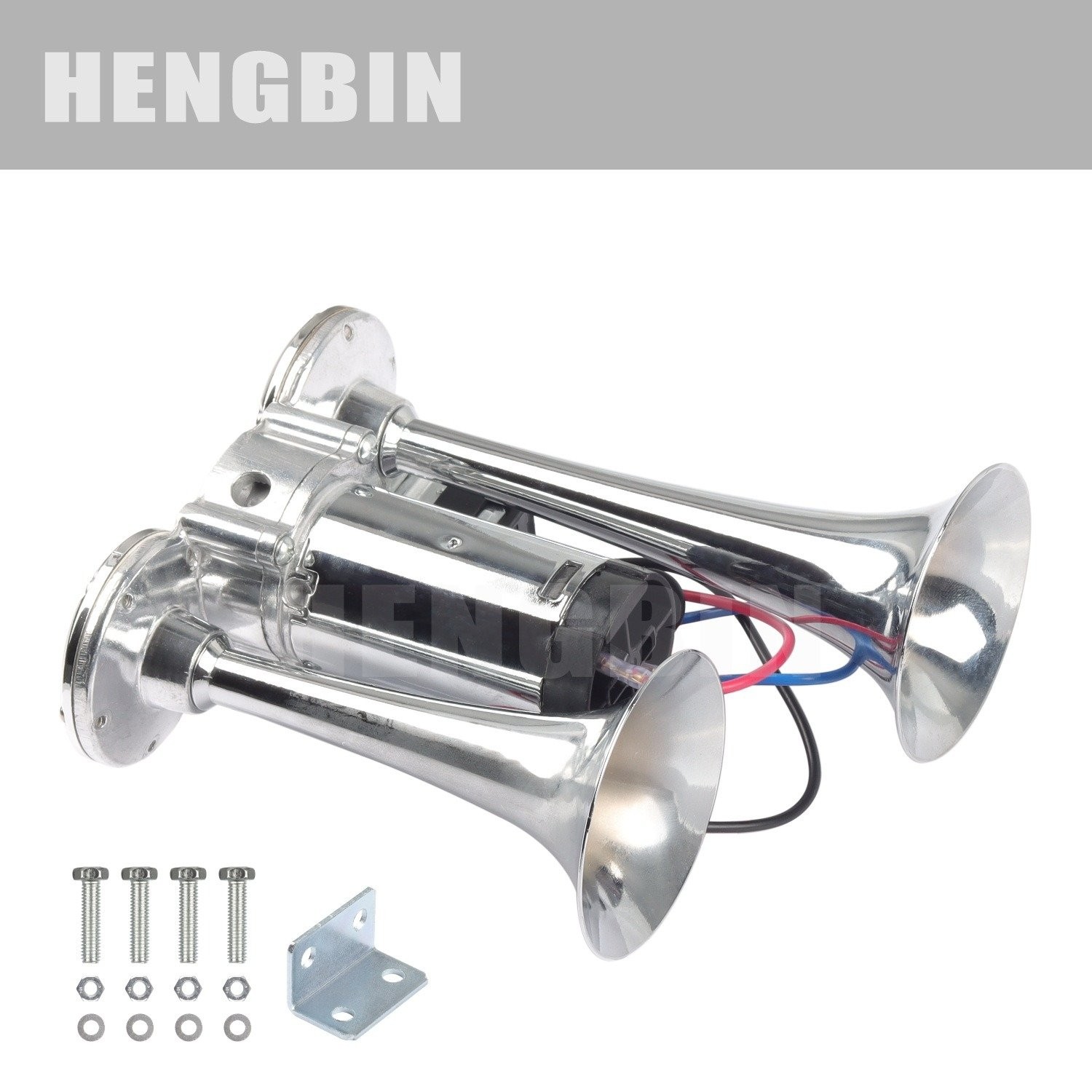 Support Pan European：600DB Fog Horn Air Horn Compressed Air Dual Trumpet Fanfare Horn Car Truck Boat 12V