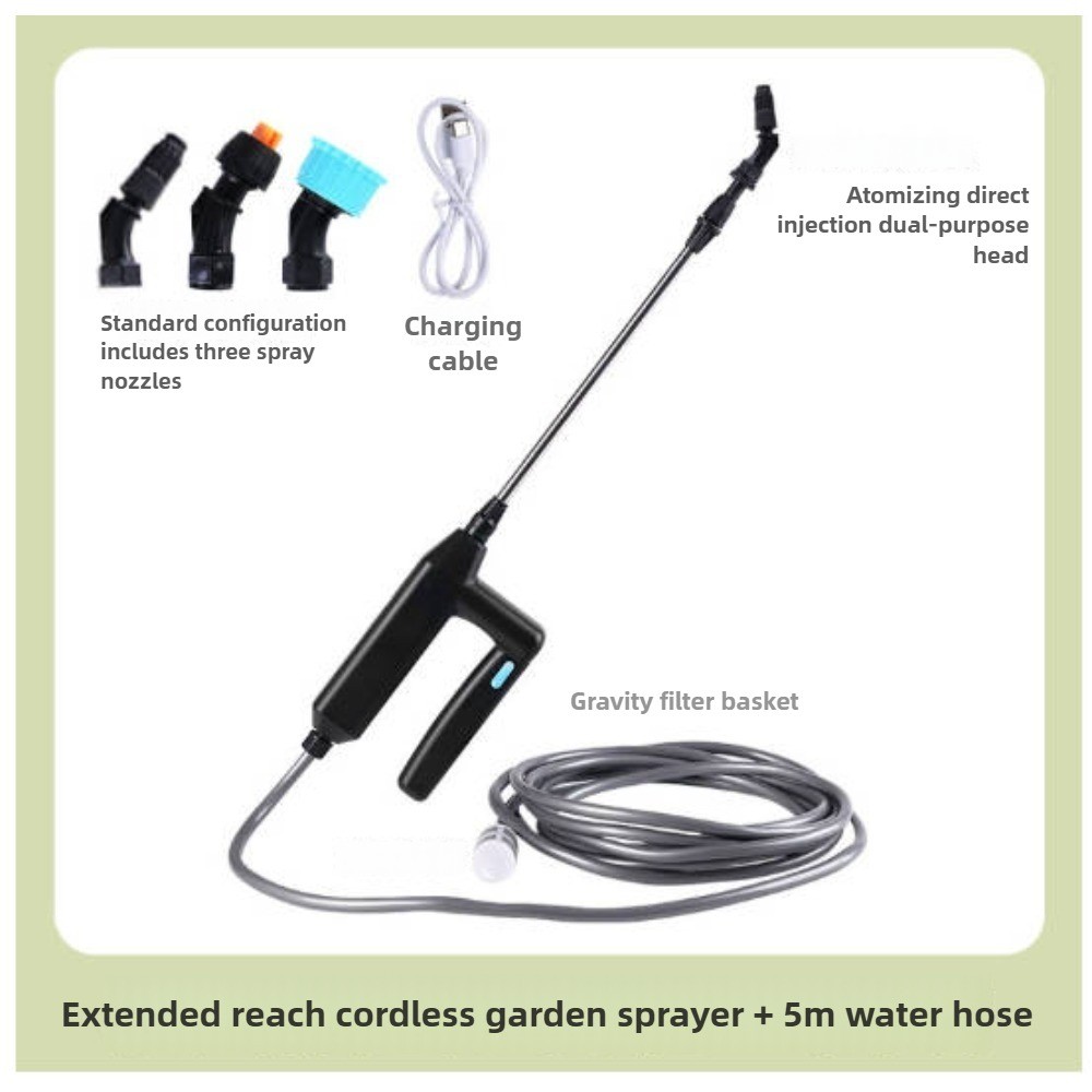Support Pan European：5m Electric Battery Sprayer Plant Sprayer Spray Rechargeable +Nozzles