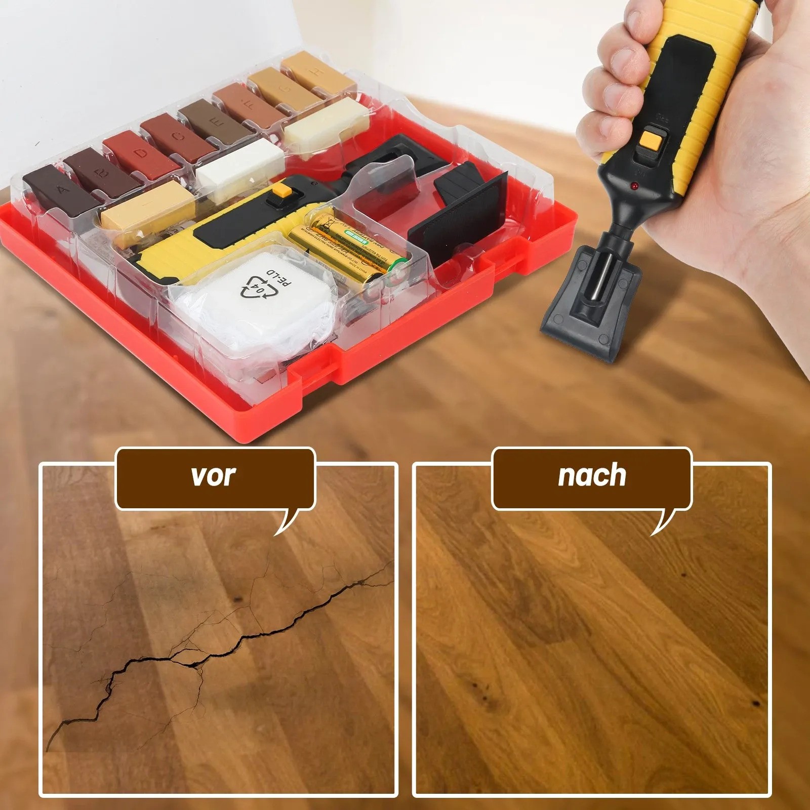 Support Pan European：Wood Repair Set Floor Coverings Laminate Tile Repair Set Parquet Installation Aid