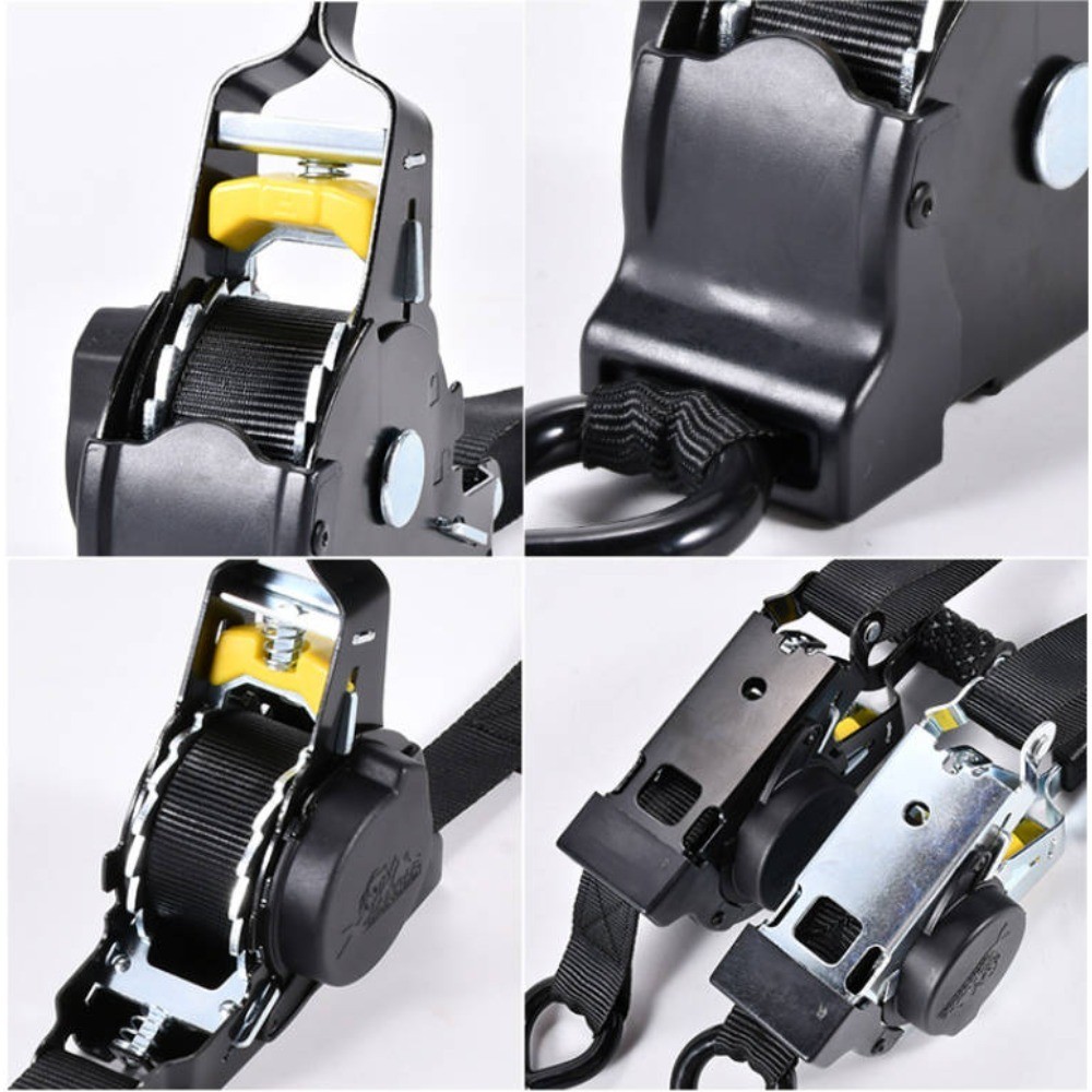 Support Pan European：2 Pieces Ratchet Straps With Automatic Retraction Tension Straps Belt Automatic With Ratchet Straps