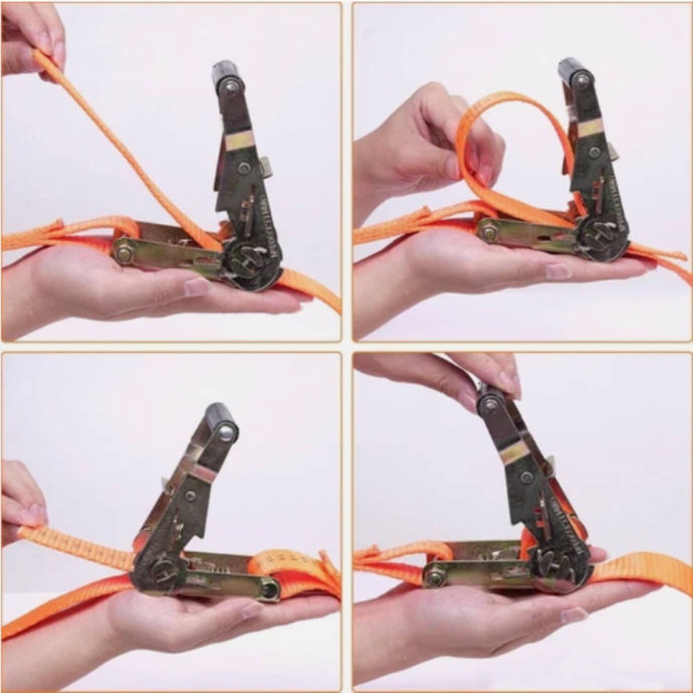 Support Pan European：4x Ratchet Straps With Ratchet And Hooks Tension Straps Lashing Strap 1000kg 6m Meter - DHL